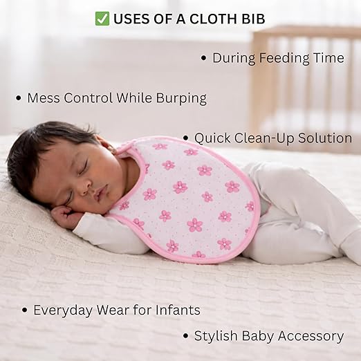 Cloth Feeding Bib Set of 3 - Grandma Loves Me