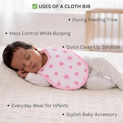 Cloth Feeding Bib Set of 3 - Grandma Loves Me