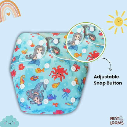 Reusable Cloth Diaper - Aqua Adventures
