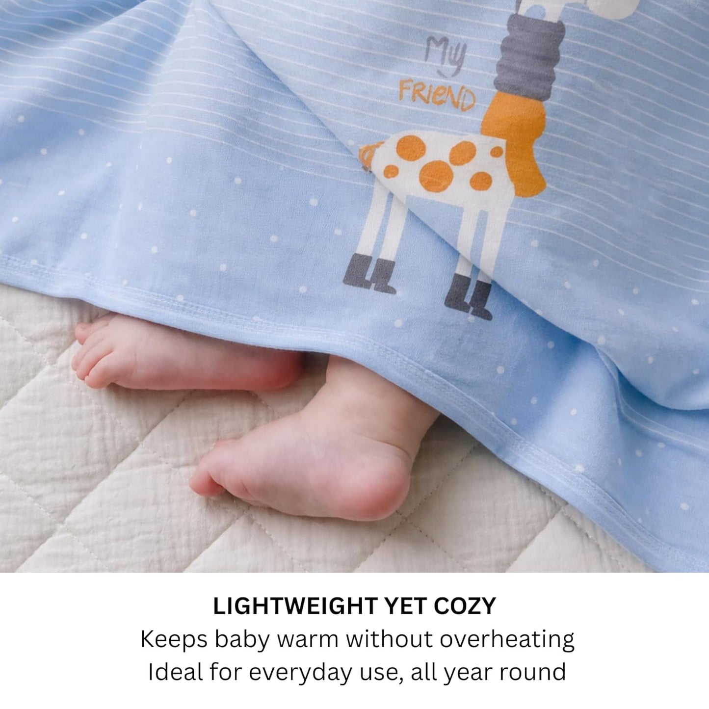 Cotton Baby Blanket - Breezy Giraffe