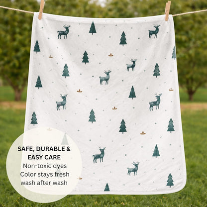 Organic Muslin Blanket - Christmas Wonderland