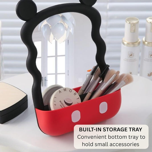 Children’s Decorative Mirror with Storage Space - Black Mickey