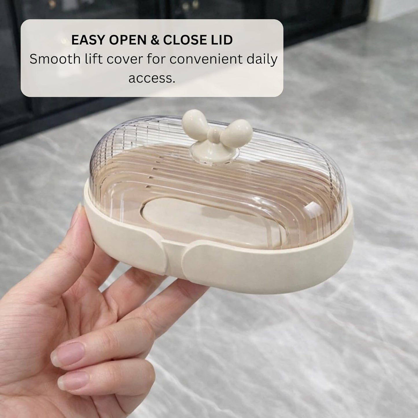 Soap Holder - Sweet Bow - Ivory Cloud