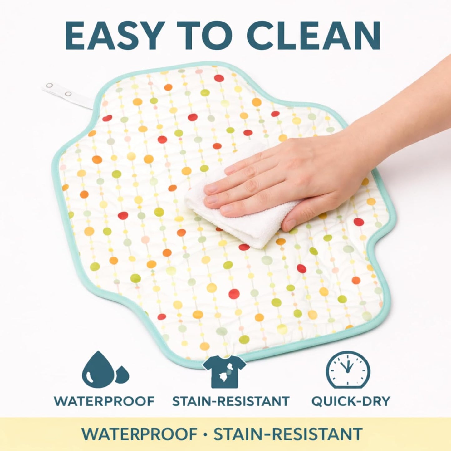 Portable Diaper Changing Mat - Colourful Polka