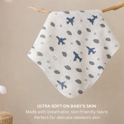 Organic Cotton Muslin Blanket - Sky Journey