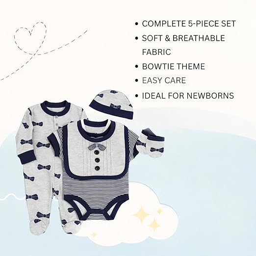 5 pcs Baby Clothing Set - Little Gentleman
