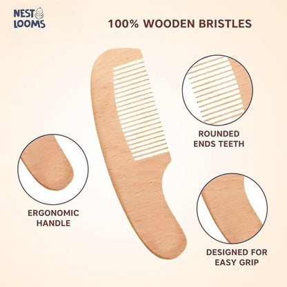 Wooden Brush & Comb Set