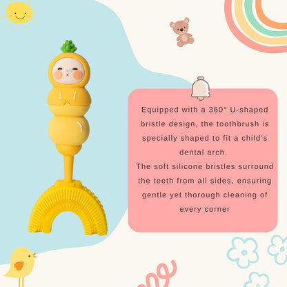 U-Shaped Toothbrush - Sunny Pineapple