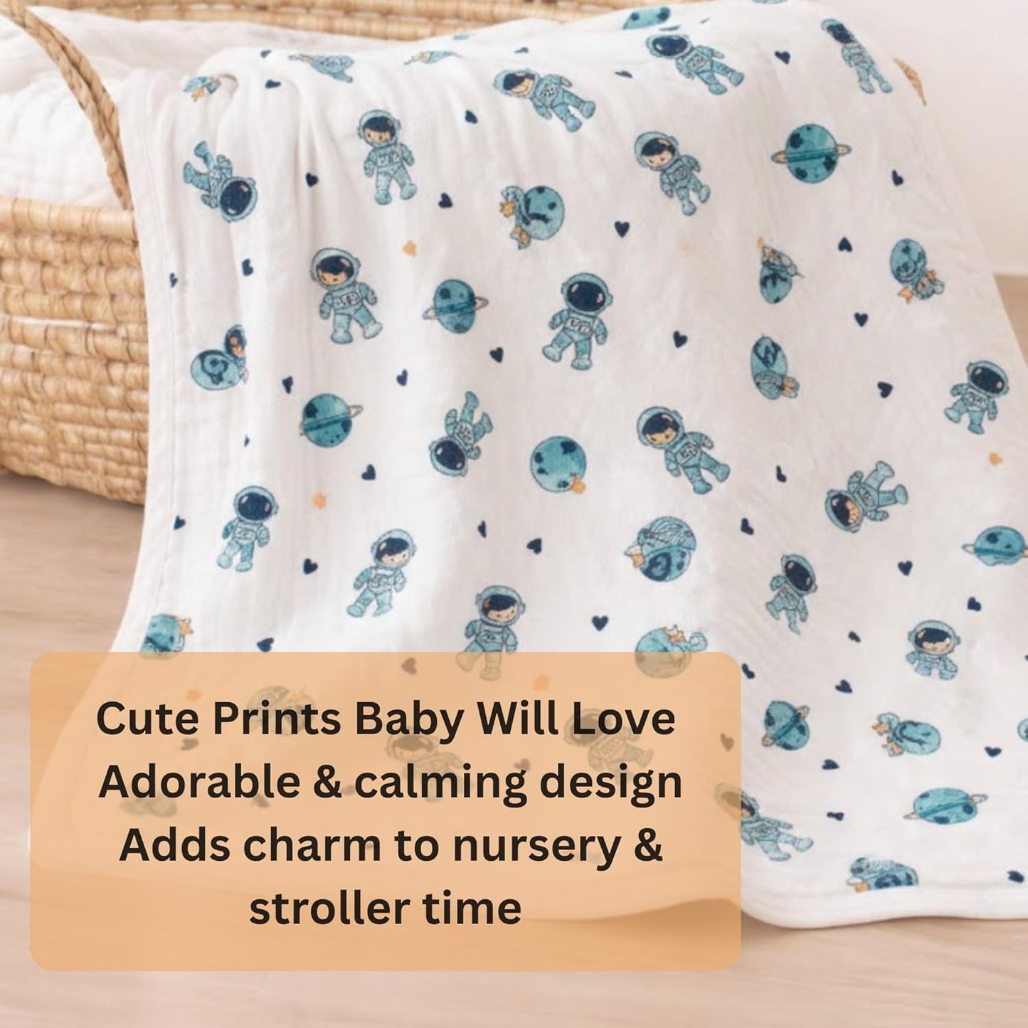 Organic Cotton Muslin Blanket - Galaxy Woofs