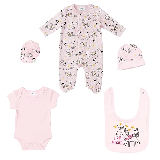 5 pcs Baby Clothing Set - Unicorn Whispers