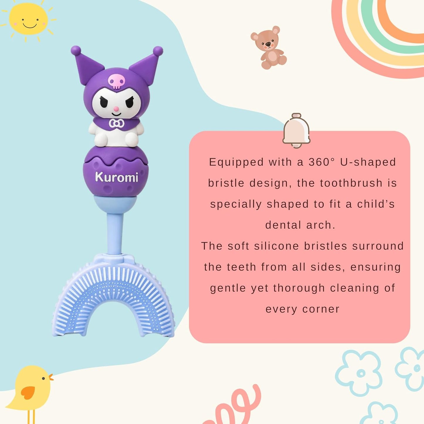 U-Shaped Toothbrush - Purple Kuromi