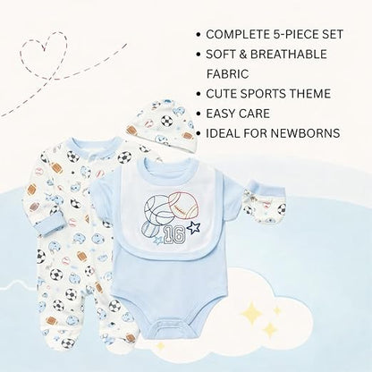 5 pcs Baby Clothing Set - Born to Play