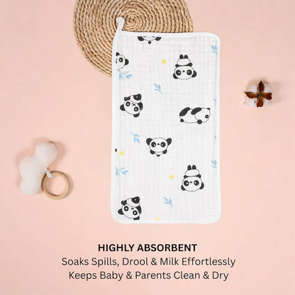 Organic Cotton Burp Cloth - Peek-a-Panda