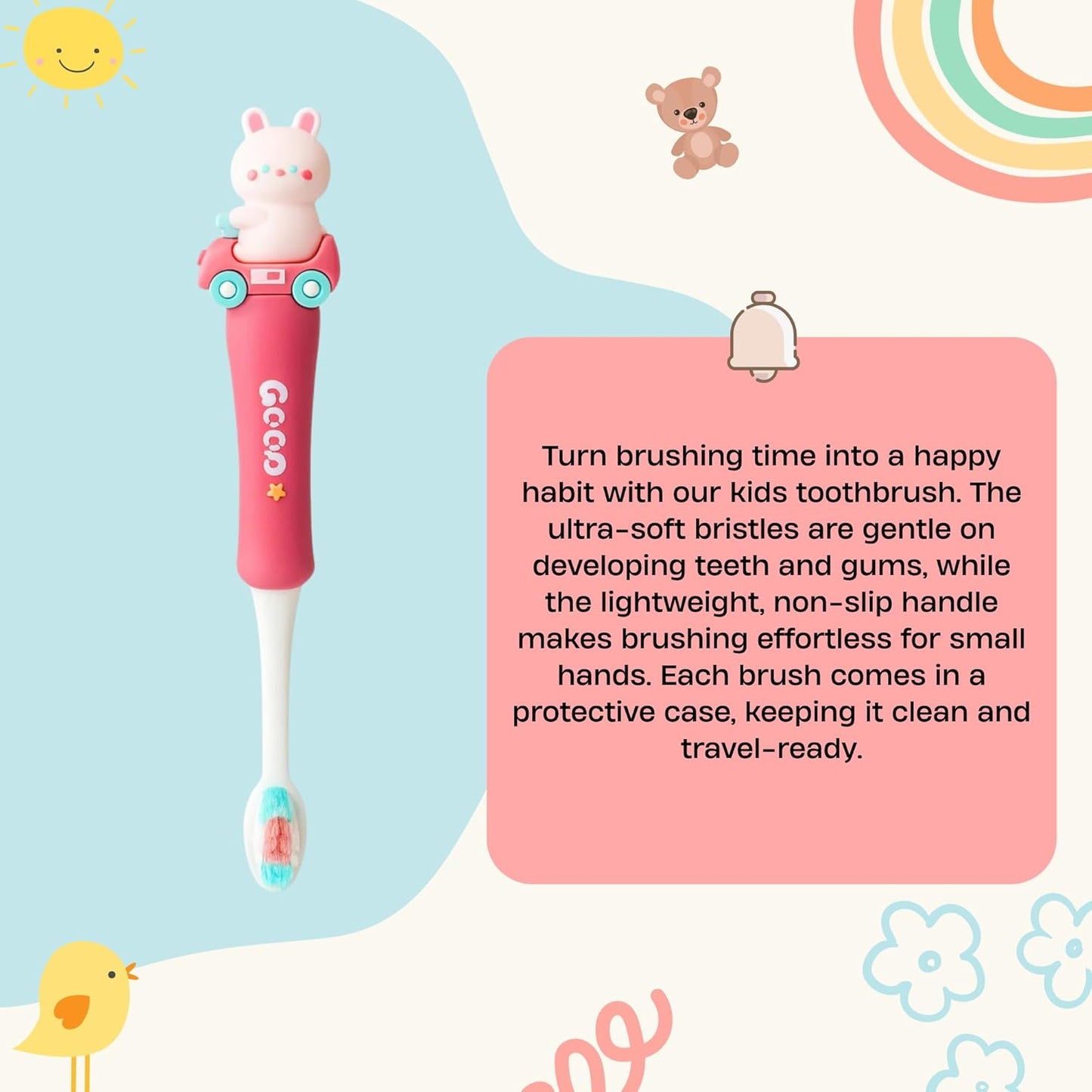 Kids Toothbrush - Vroom Bunny