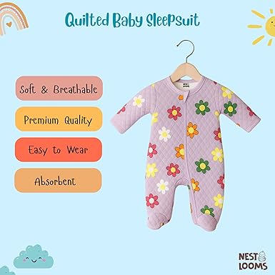 Quilted Sleepsuit - Bloomy Dreams