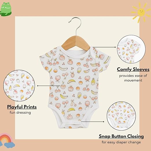 Cotton Baby Onesie - Sweet peach