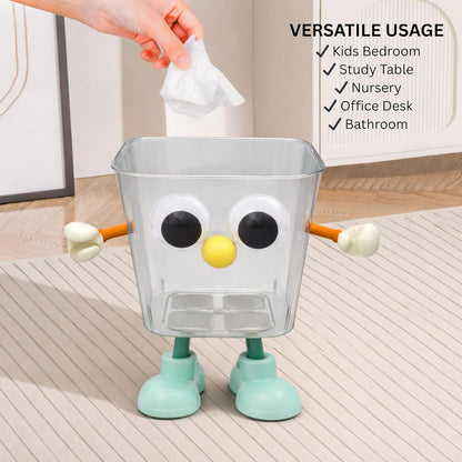 Multipurpose DIY Robot Trash Can - Orange Green