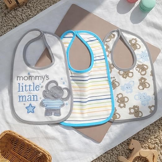 Cloth Feeding Bib Set of 3 - Mommy's Little Man