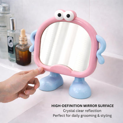 Kids Peekaboo Buddy Standing Mirror - Pink Giggly