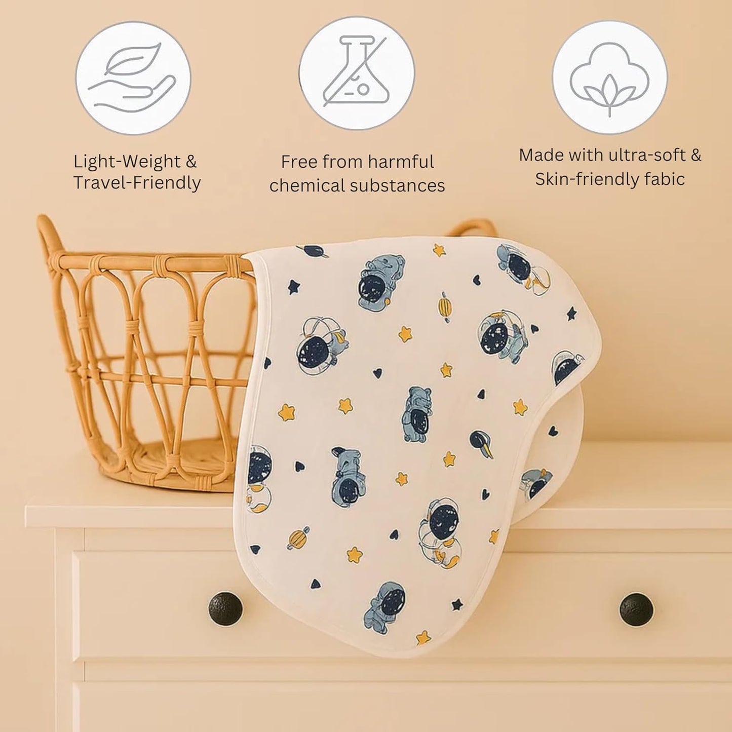 Organic Cotton Muslin Blanket - Galaxy Woofs
