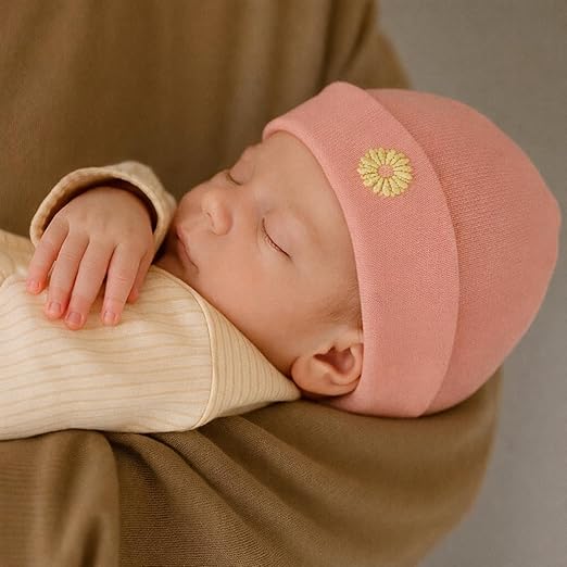 Unisex Baby Beanies Set of 5 - Peach Petal