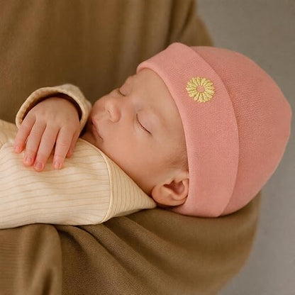 Unisex Baby Beanies Set of 5 - Peach Petal