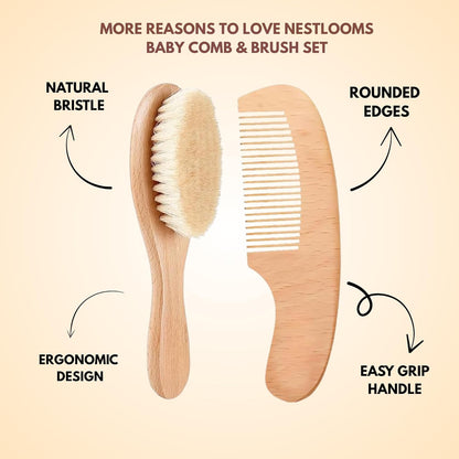 Wooden Brush & Comb Set