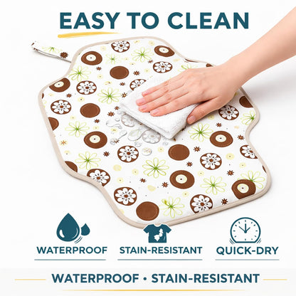 Portable Diaper Changing Mat - Tropical Leaves