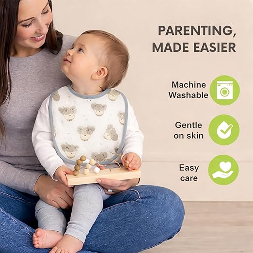 Cloth Feeding Bib Set of 3 - Here To Cuddle