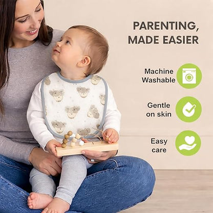 Cloth Feeding Bib Set of 3 - Here To Cuddle