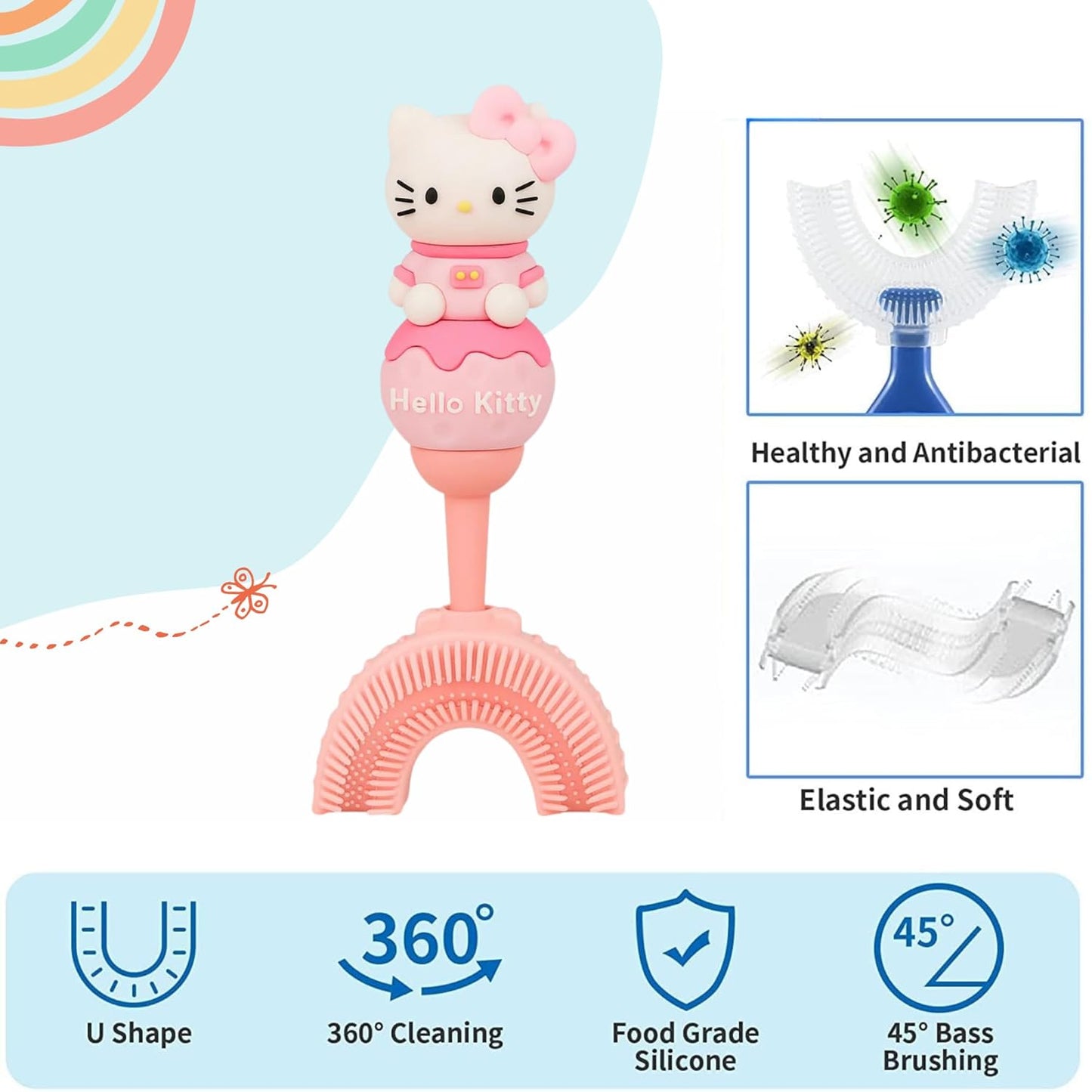 U-Shaped Toothbrush - Hello Kitty