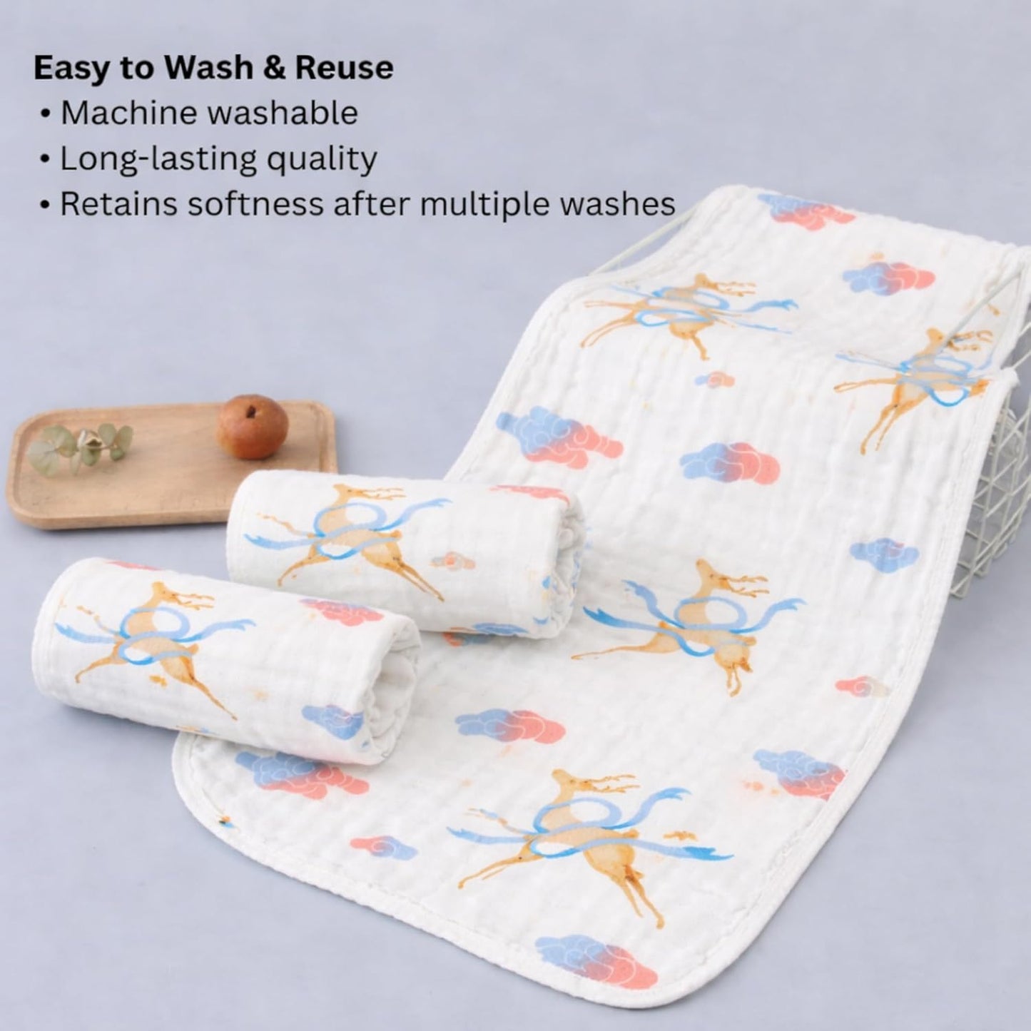 Organic Cotton Burp Cloth - Sky Dancer