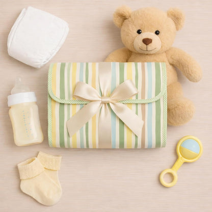 Portable Diaper Changing Mat - Pastel Striped