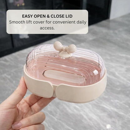 Soap Holder - Sweet Bow - Blush Pink