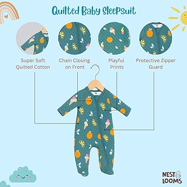 Quilted Sleepsuit - Fruity Dreams