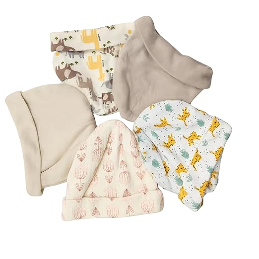 Unisex Baby Beanies Set of 5 - Morning Adventure