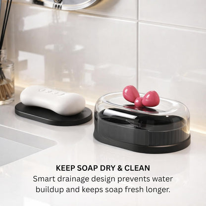 Soap Holder - Cute Cat - Black