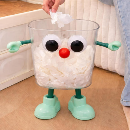 Multipurpose DIY Robot Trash Can - Green Turquoise