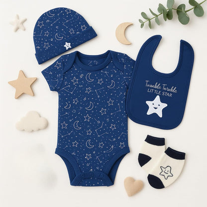 4 pcs Baby Clothing Gift Set - Midnight Star