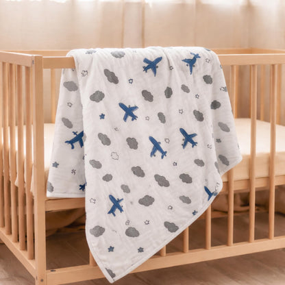 Organic Cotton Muslin Blanket - Sky Journey