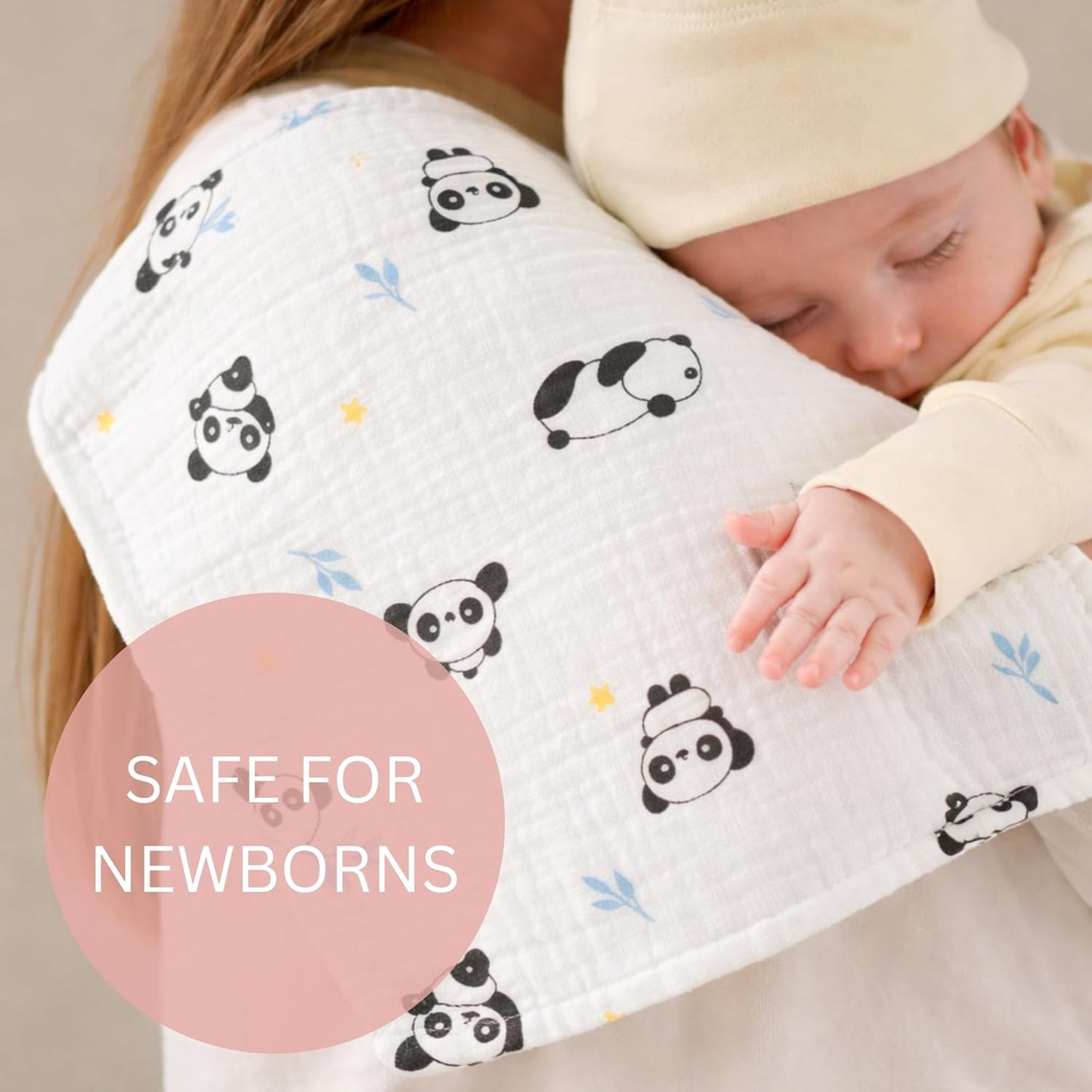 Organic Cotton Burp Cloth - Peek-a-Panda