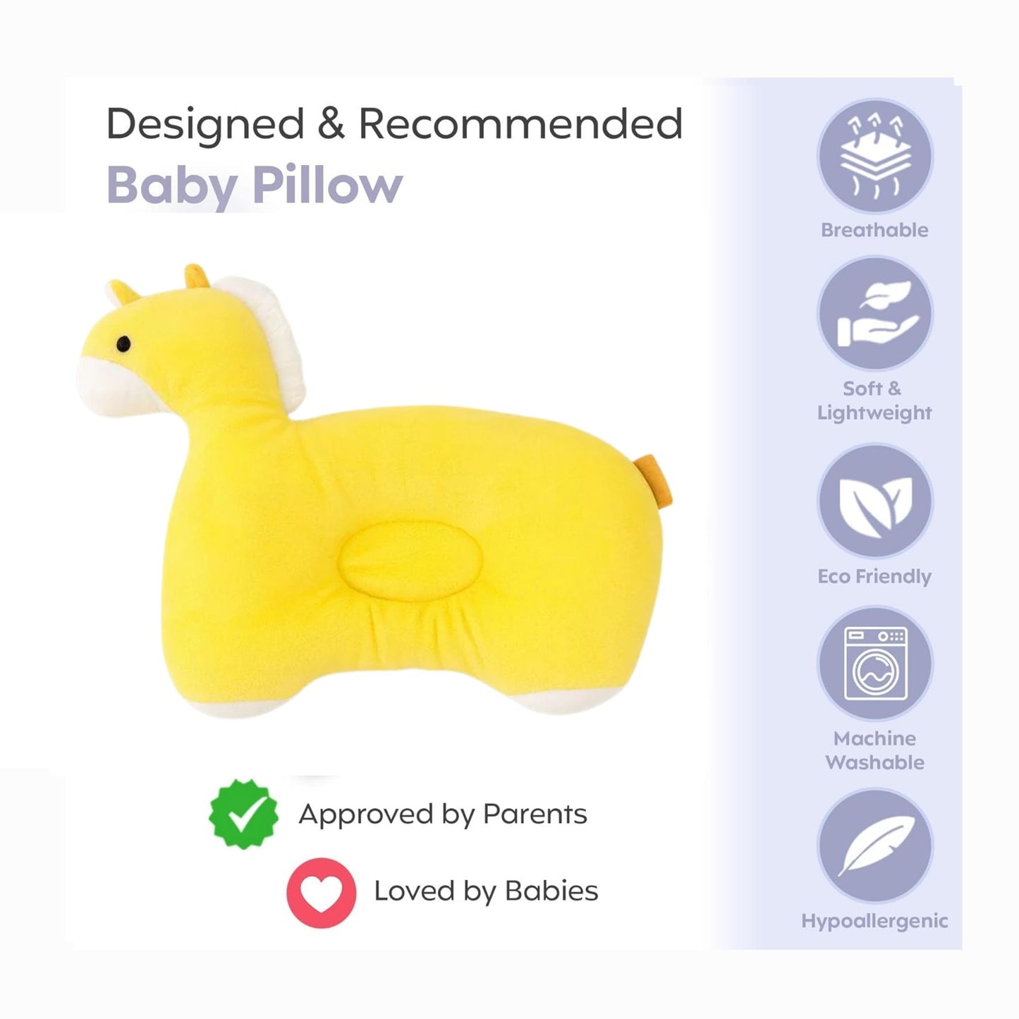 Animal Shape Pillow (Yellow)