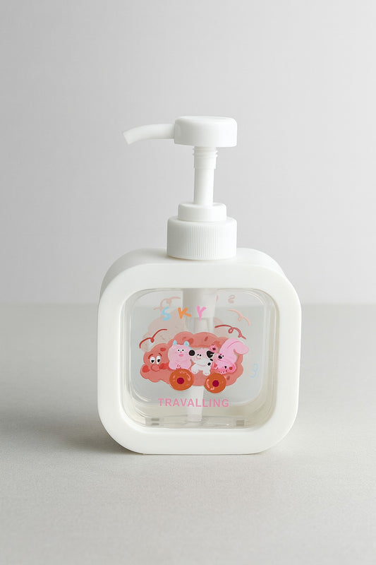Soap Dispenser - Cartoon Design - White