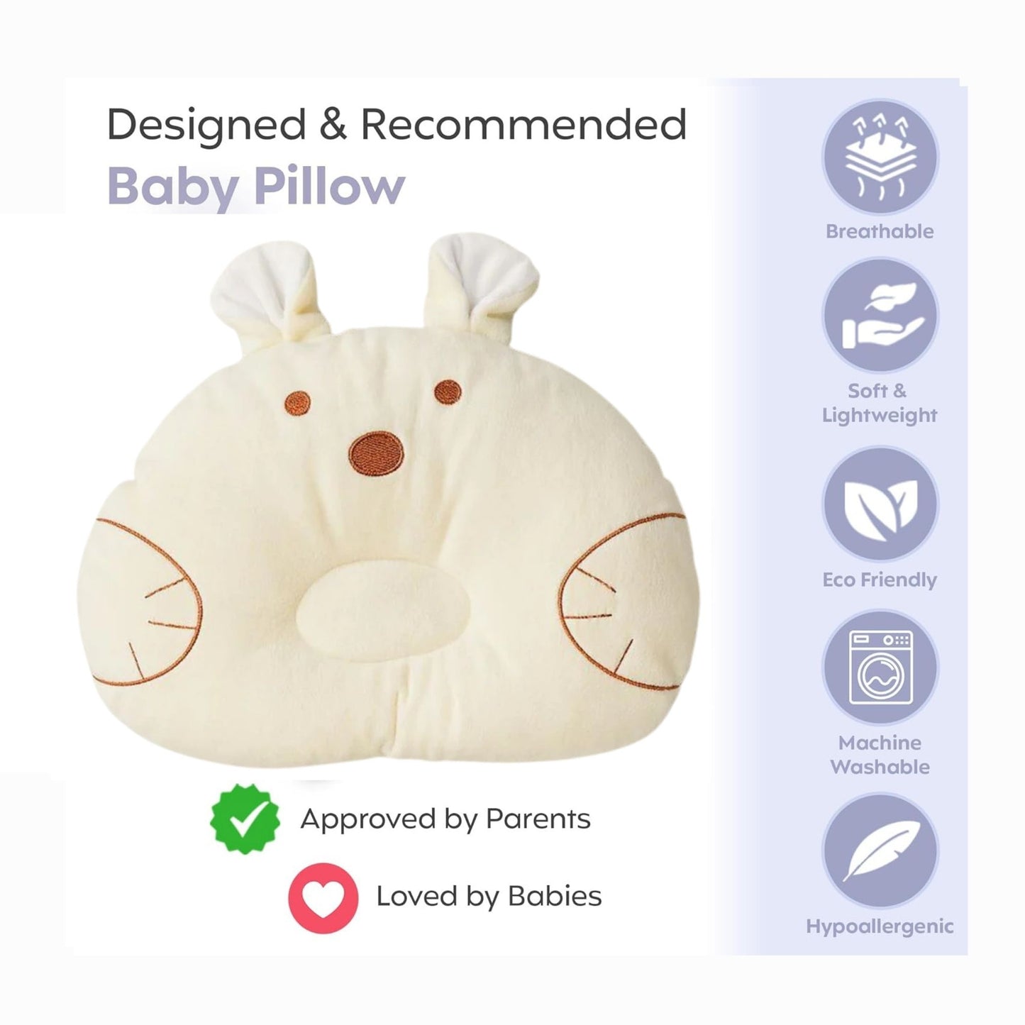 Cuddly Beige Bunny Pillow