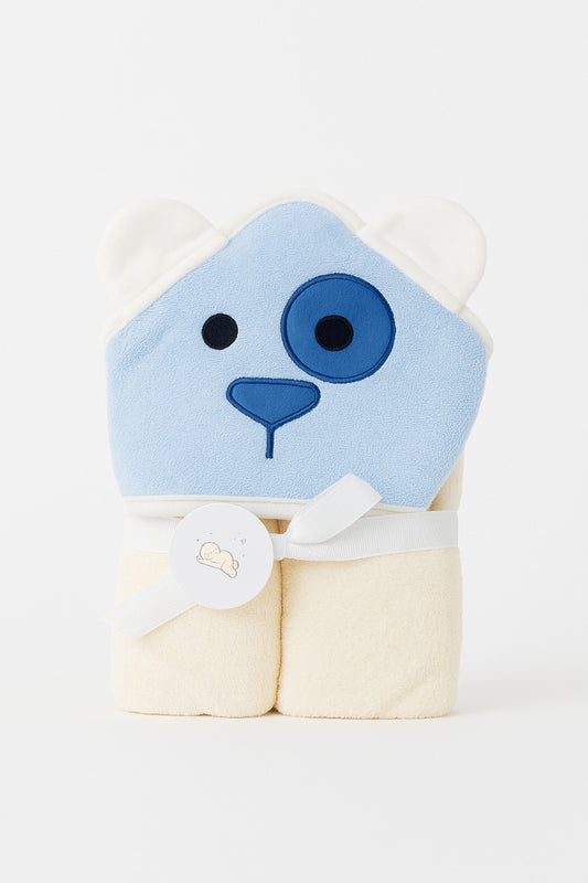 Baby Hooded Towel – Cozy Blue Bear