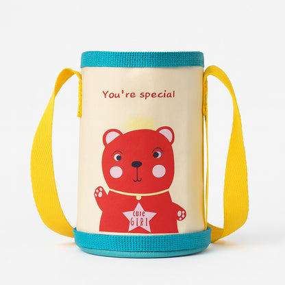 Stainless Steel Insulated Hot & Cold Sipper With Protective Cover 500ml - Teddy Tales