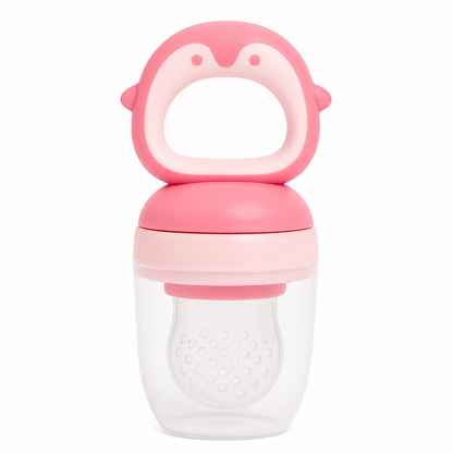 Silicone Fruit Nibbler - Pink Penguin Pop