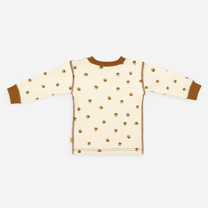 Full Sleeves Top & Jogger Co-ord Set - Brown Blossom