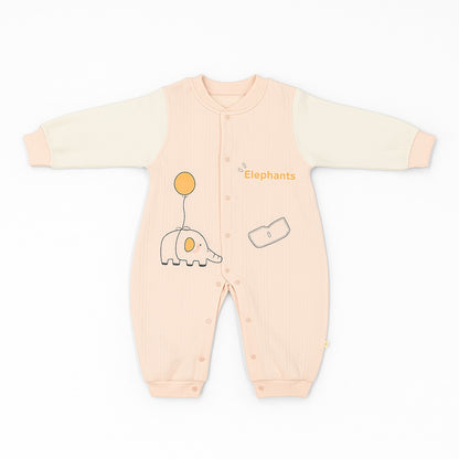 Romper With Snap Buttons - Peach Trunk