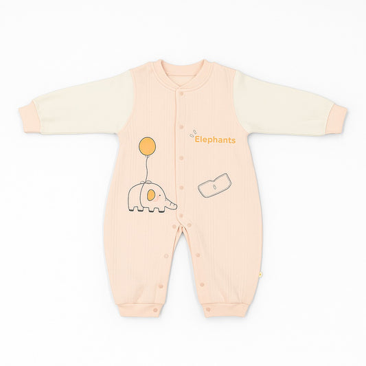 Romper With Snap Buttons - Peach Trunk